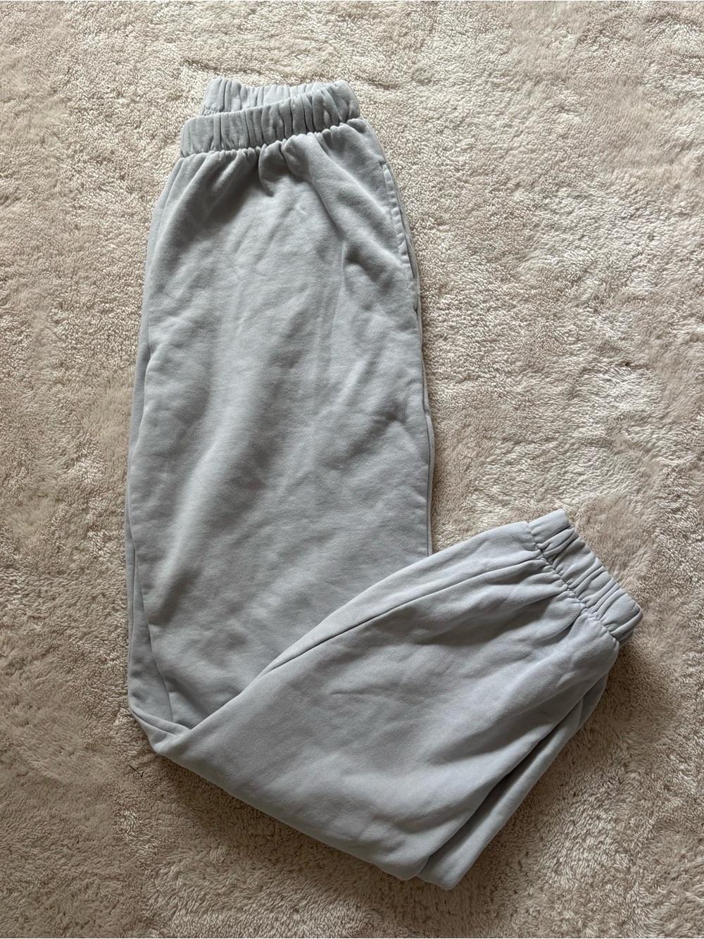 Brandy Melville Light Gray Cozy Elastic-Waist Joggers